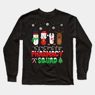 Christmas Pills Pharmacy Squad Pharmacist Tech Long Sleeve T-Shirt